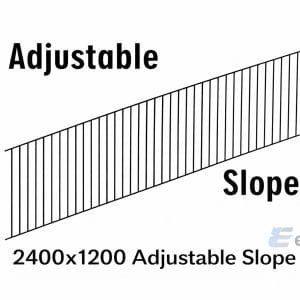 2400x1200 adjustable slope black pool fence panel with up to 30 degree adjustment and light eStar watermark