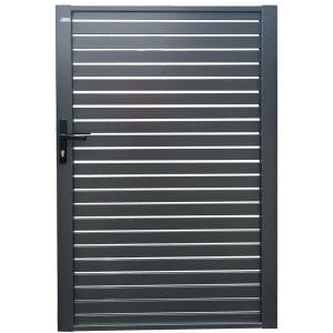 Monument aluminum horizontal slat pedestrian gate with 10mm gap, 1m x 1.8m