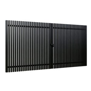 Batten Double Swing Aluminium Driveway Gate