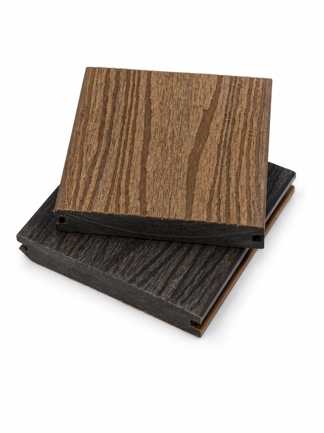 5400mm x 140mm x 22mmSecond Generation Co-Extrusion Solid WPC Decking Board - Lemon + Walnut