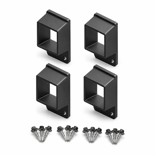 Fence bracket accessory for aluminum fencing and gate installation
