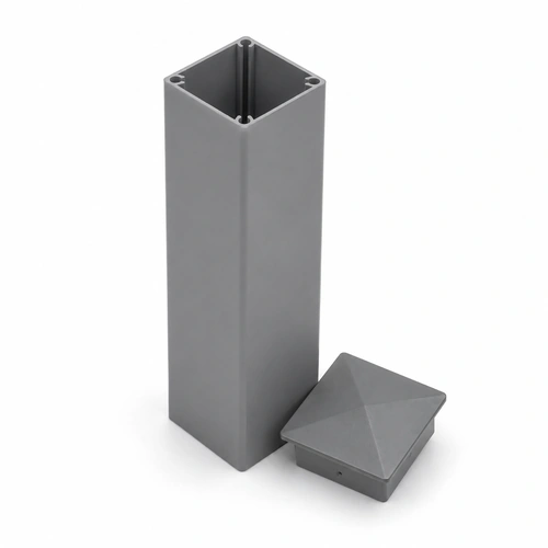 Aluminum post accessory for fence and gate installation