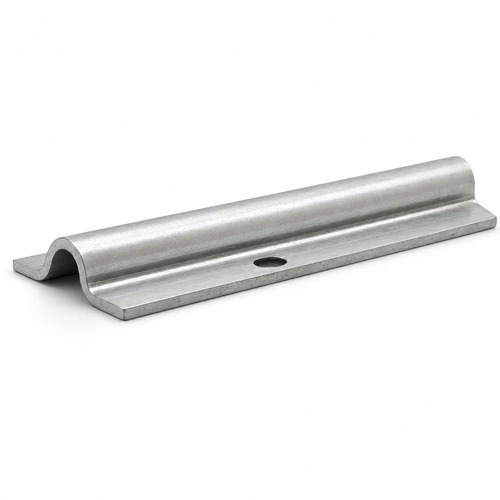 Steel track accessory for automatic sliding gate installation