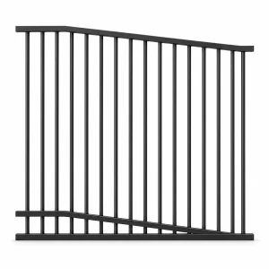 1450×1300–1200mm Aluminium Raked Pool Fence Panel | Pool Compliant Sloped Pool Fencing