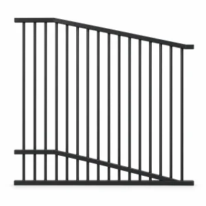 1450×1400–1200mm Aluminium Raked Pool Fence Panel | Pool Compliant Sloped Pool Fencing