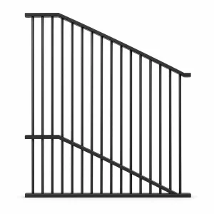 1450×1700–1200mm Aluminium Raked Pool Fence Panel | Pool Compliant Sloped Pool Fencing
