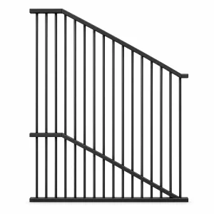 1450×1800–1200mm Aluminium Raked Pool Fence Panel | Pool Compliant Fence for Steep Slopes