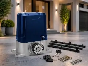 Residential sliding gate motor for automatic driveway gate