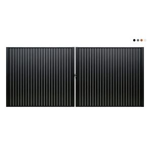 Aluminium Vertical Slat Double Swing Gate