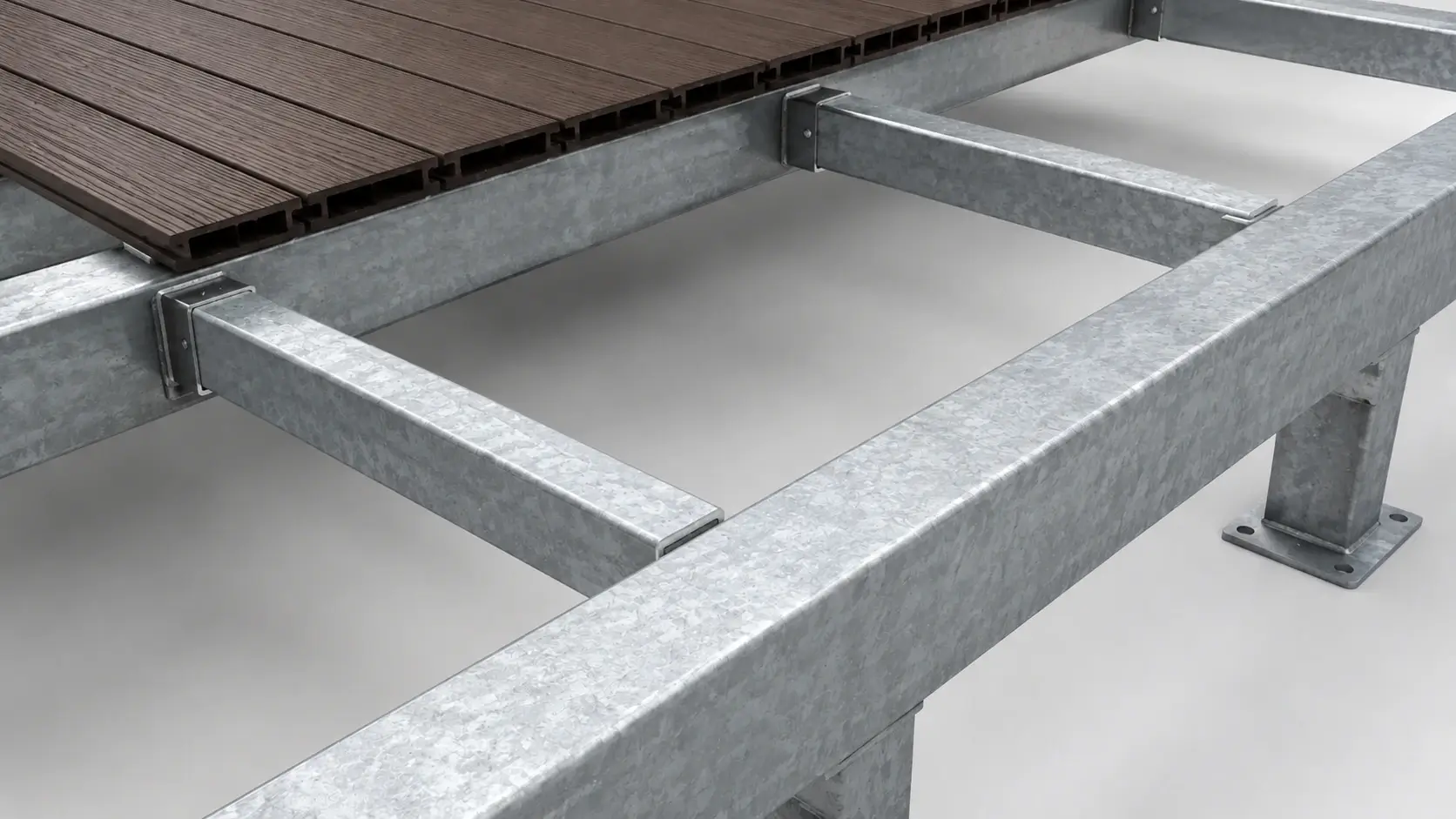 50x50 steel tube for WPC decking frame installation