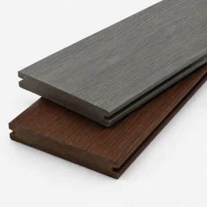 Second Generation Co-Extrusion Solid WPC Decking Board - Sanded Gray + Antique Wood