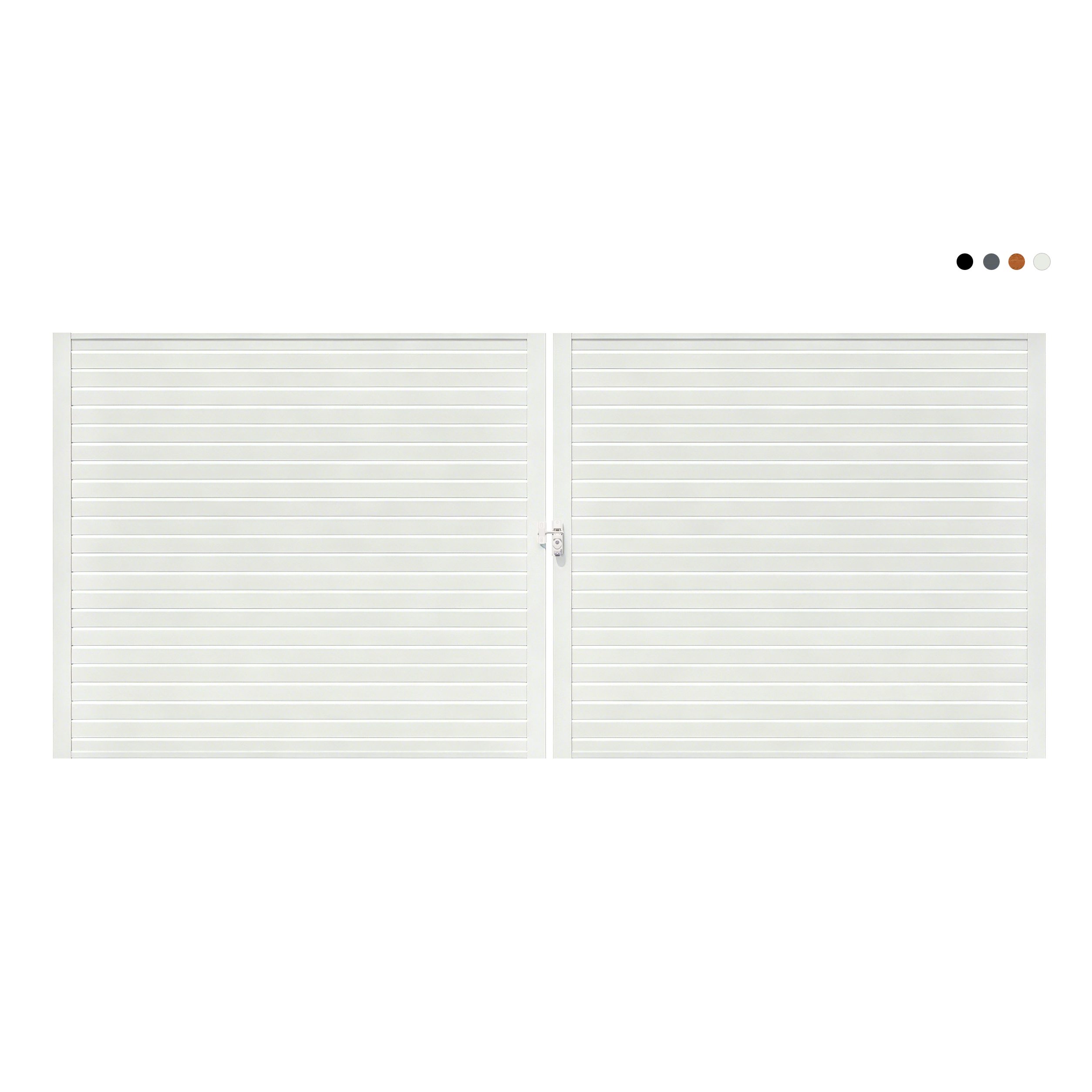Aluminium Horizontal Slat Double Swing Gate - Image 3