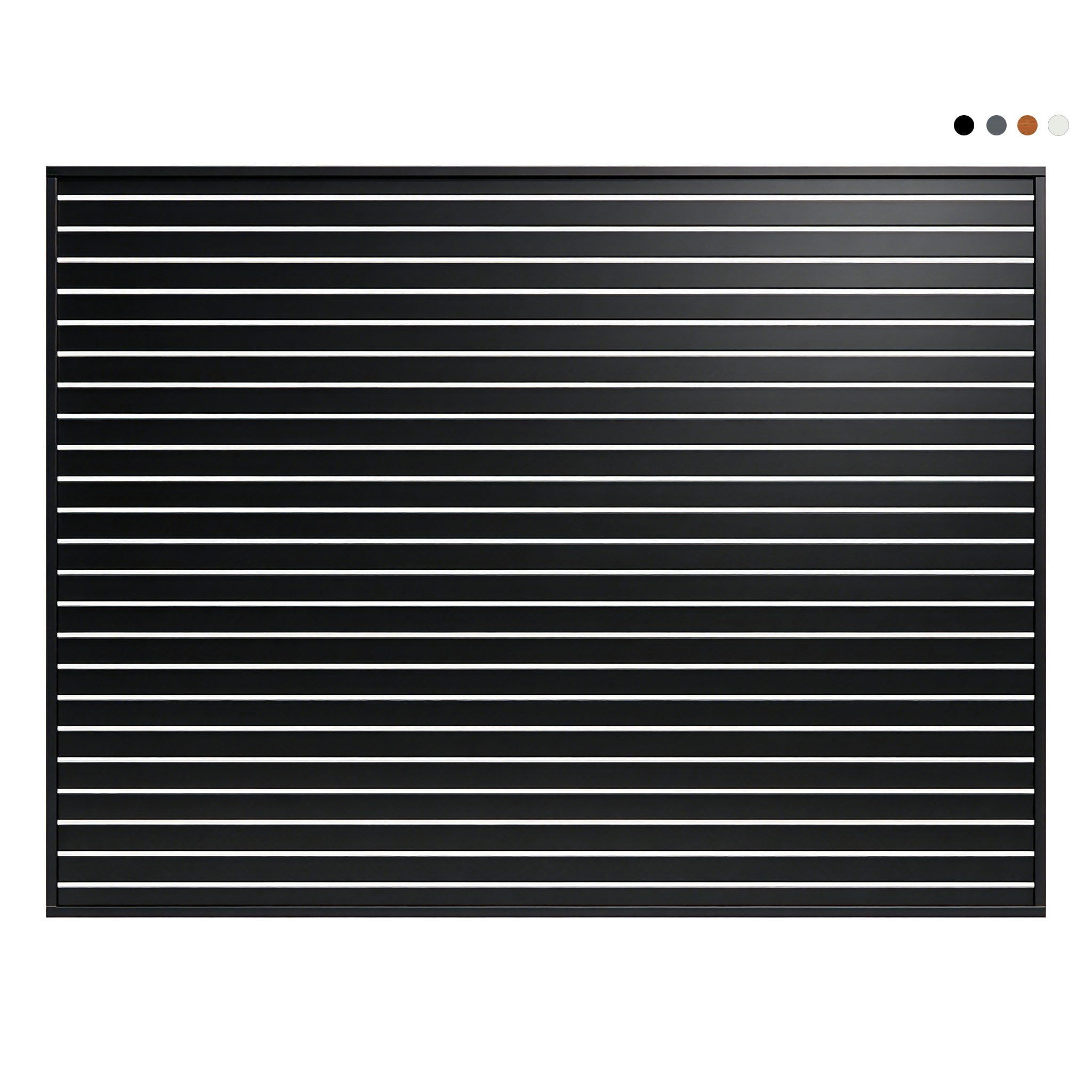 Aluminium 65 x 16mm Horizontal Slat Fence Panel – Black