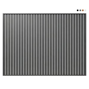 Aluminium 65 x 16mm Vertical Slat Fence Panel – Monument
